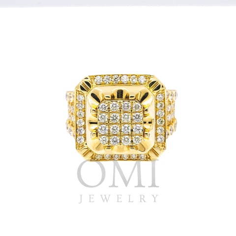 Unisex 14K Yellow/ Rose Gold Fancy Diamond Ring