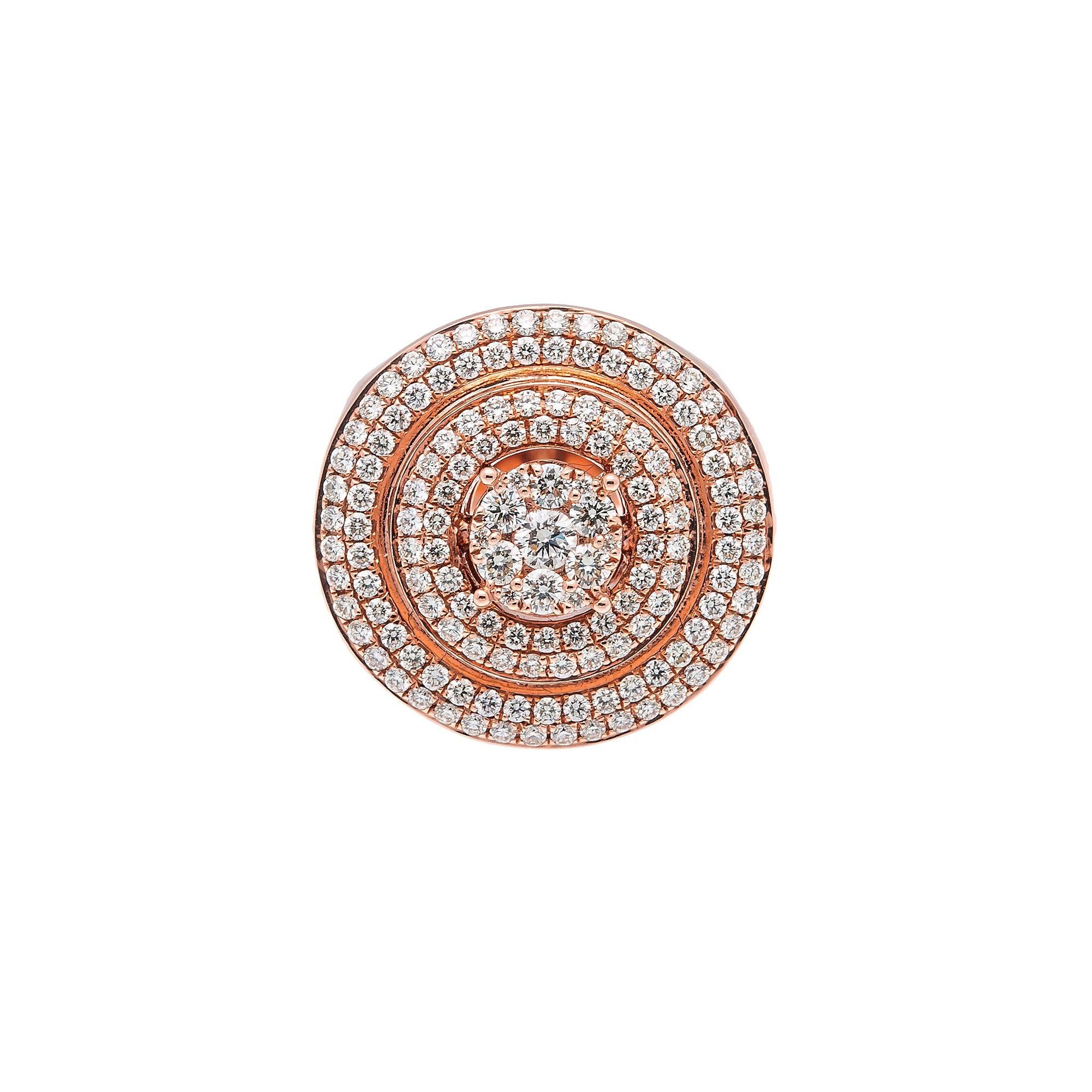 Men's 14K Rose Gold With 1.69 CT Fancy Statement Diamond Ring