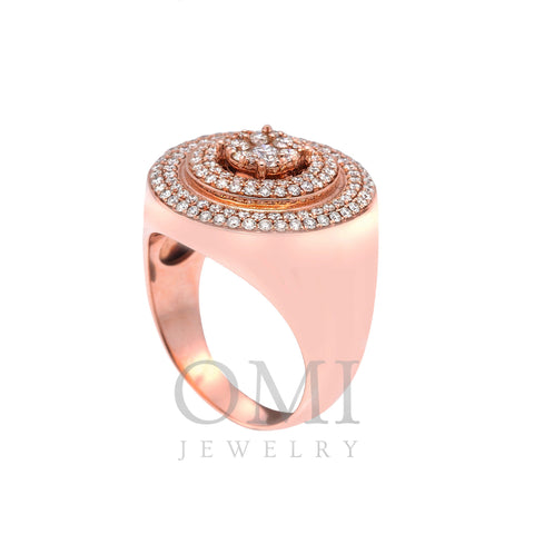 Men's 14K Rose Gold With 1.69 CT Fancy Statement Diamond Ring