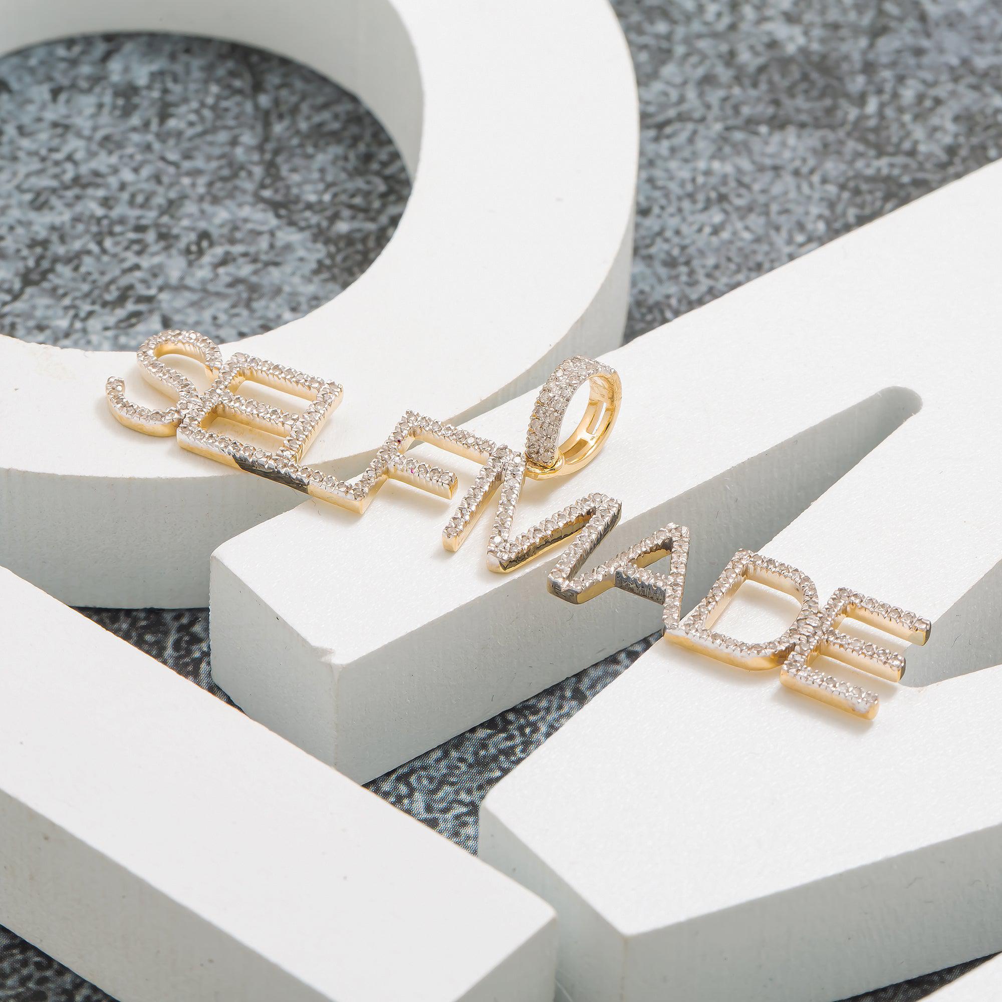 10K GOLD DIAMOND SELF MADE PENDANT 0.51 CT