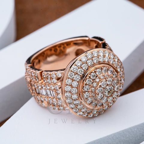 Men's 14K Rose Gold With 4.32 CT Fancy Statement Diamond Ring