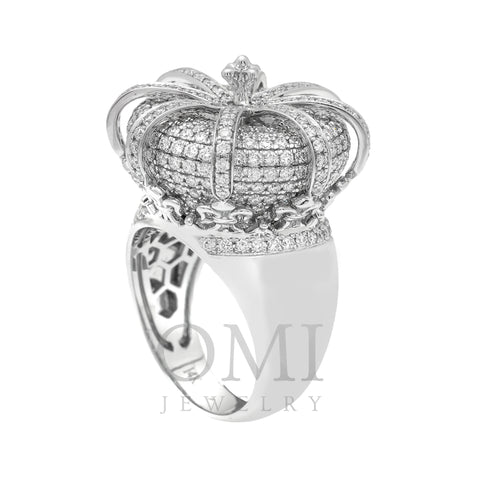 Men's 14K White Gold 3 CT Diamonds Fancy Ring