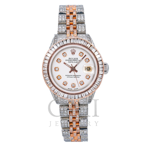 Rolex DateJust 26MM White Diamond Dial With Two Tone Jubilee Bracelet