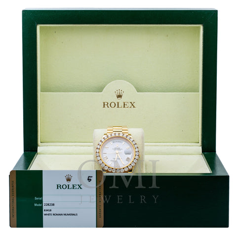 Rolex Day-Date 40 228238 40MM White Dial With 6.00 CT Diamonds