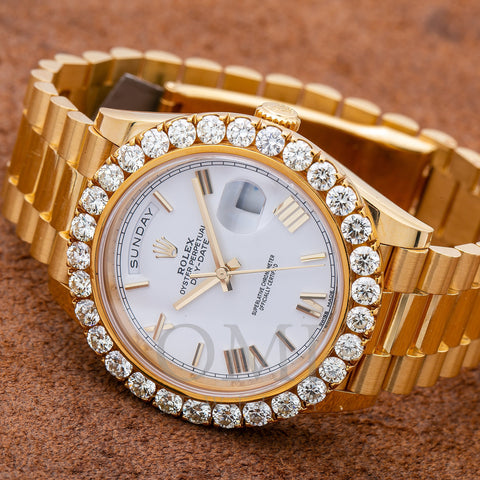 Rolex Day-Date 40 228238 40MM White Dial With 6.00 CT Diamonds
