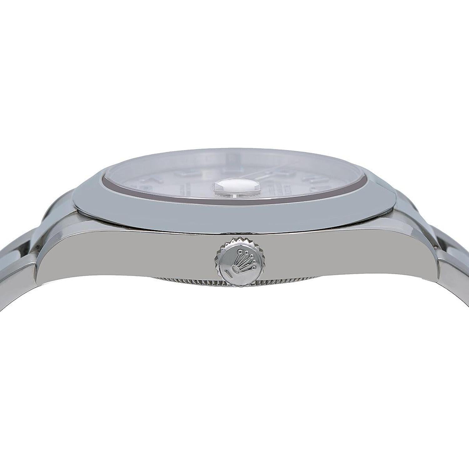 Rolex Datejust 41MM 116300 Silver Arabic Dial Smooth Bezel Stainless Steel Oyster Bracelet