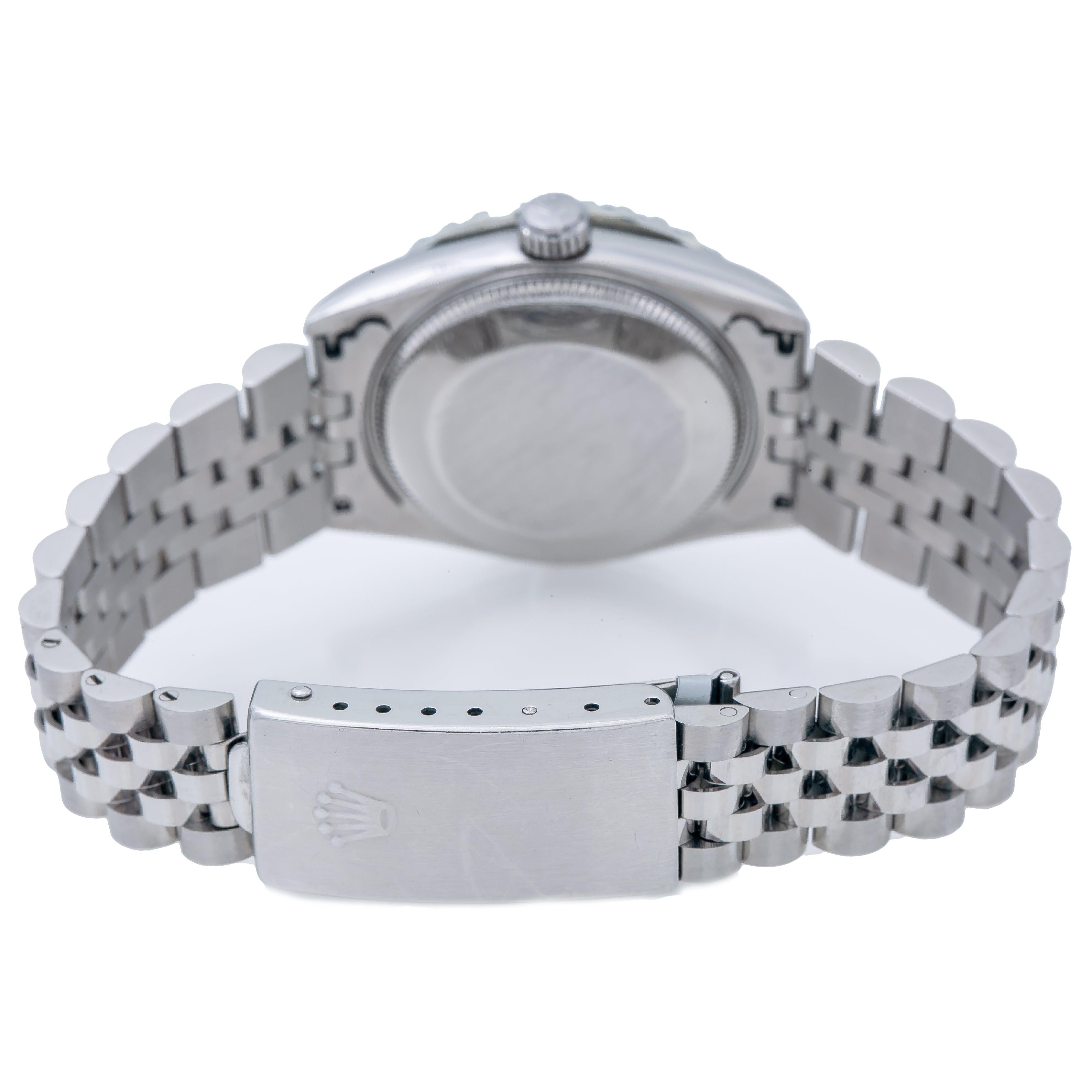 Rolex Datejust 31MM 68274 Blue Roman Diamond Dial Diamond Bezel Stainless Steel Jubilee Bracelet 1.5ct