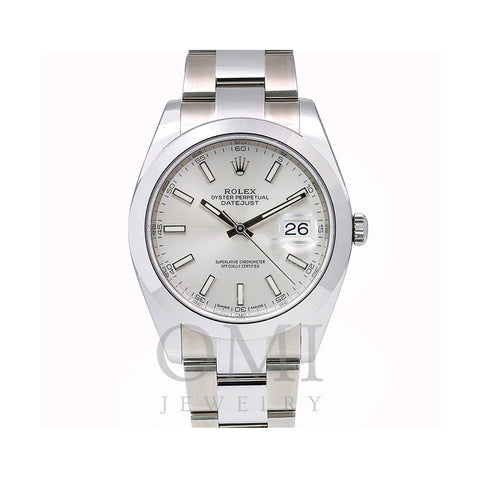 Rolex Datejust 41 126300 41MM Silver Dial With Stainless Steel Oyster Bracelet