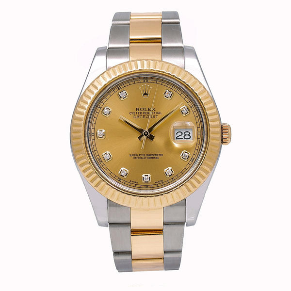 Rolex Datejust II 116333 41MM Champagne Dial With Two Tone Bracelet