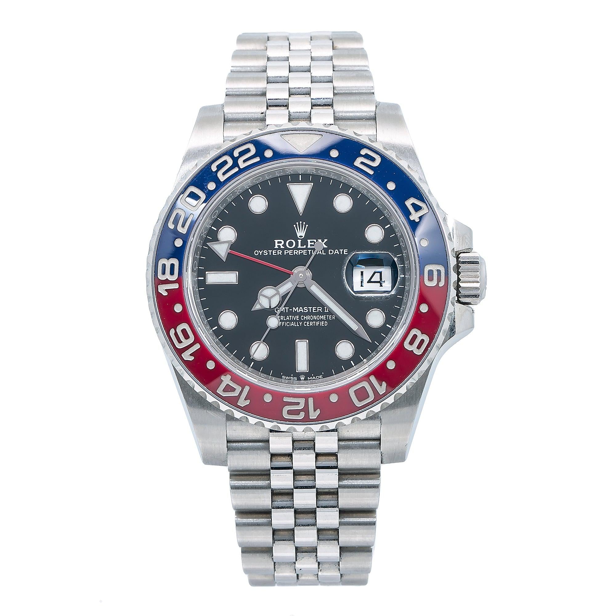 Rolex GMT-Master II 40MM 126710BLRO Pepsi Black Dial Blue Red