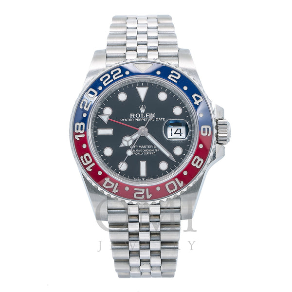 Rolex GMT Master II Pepsi Watch Blue and Red Ceramic Bezel with Jubilee Bracelet 40MM