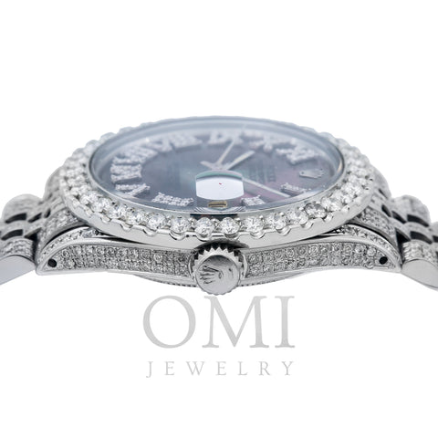 Rolex Datejust 1603 36MM Mother of Pearl Diamond Dial With 8.25 CT Diamonds
