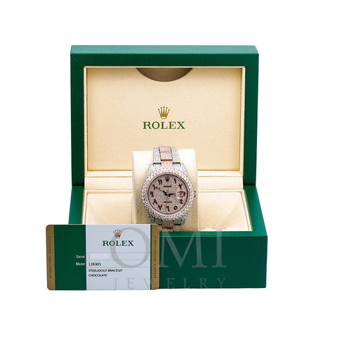 Rolex Datejust Diamond Watch, 126301 41mm, Champagne Diamond Dial With 21.25 CT Diamonds