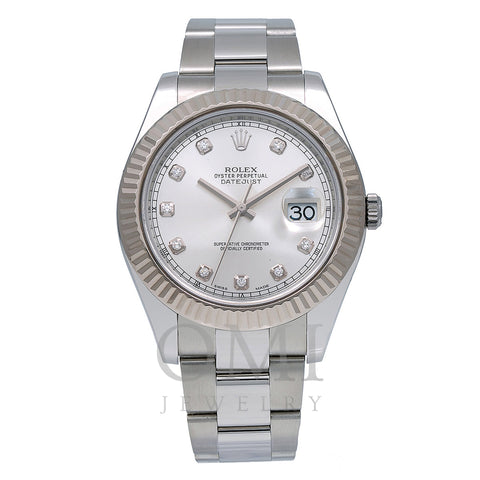 Rolex Datejust II 116334 41MM Silver Dial With Stainless Steel Oyster Bracelet