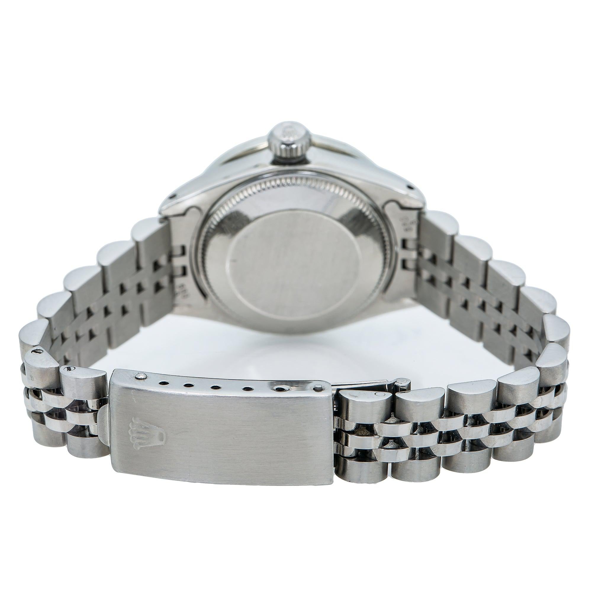 Rolex Datejust 26MM 6916 Blue Diamond Dial Diamond Bezel Stainless Steel Jubilee Bracelet