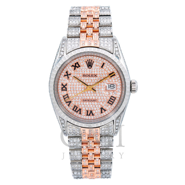 Rolex Datejust 16013 36MM Pink Diamond Dial With 9.75 CT Diamonds