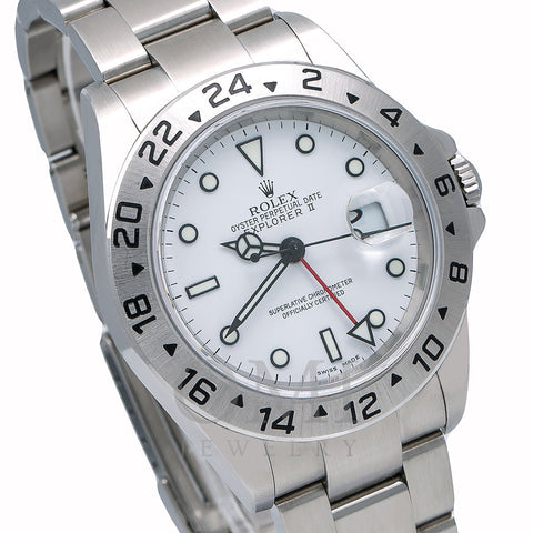 Rolex Explorer II 16570 40MM White Dial With Stainless Steel Oyster Bracelet