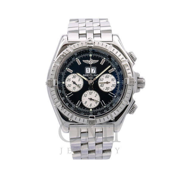 Breitling Crosswind Special A44355 44MM Black Dial With Stainless Steel Bracelet
