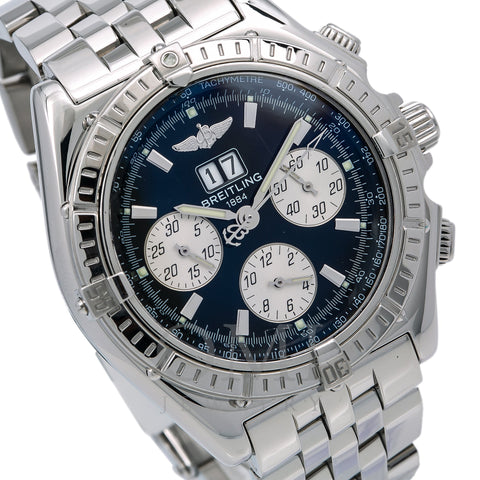 Breitling Crosswind Special A44355 44MM Black Dial With Stainless Steel Bracelet