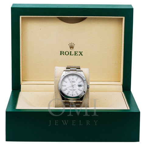 Rolex Datejust II 116300 41MM White Dial With Stainless Steel Oyster Bracelet