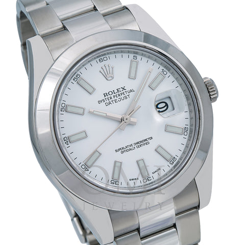 Rolex Datejust II 116300 41MM White Dial With Stainless Steel Oyster Bracelet