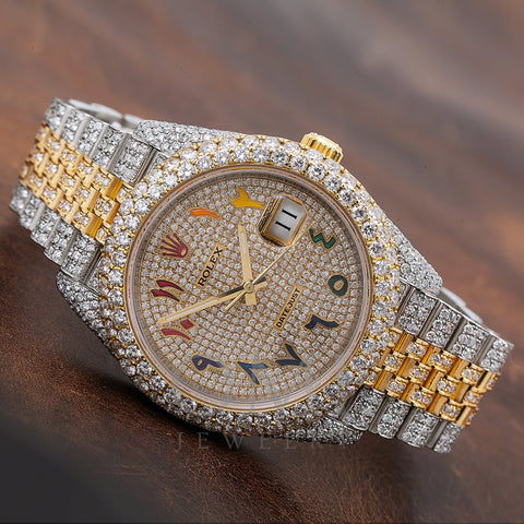 Rolex Datejust Diamond Watch, 126333 41mm, Champagne Diamond Dial With ...