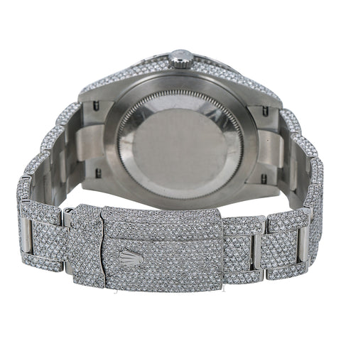 Rolex Datejust II Diamond Watch, 116300 41mm, Silver Diamond Dial Flower Set With 19.75 CT Diamonds