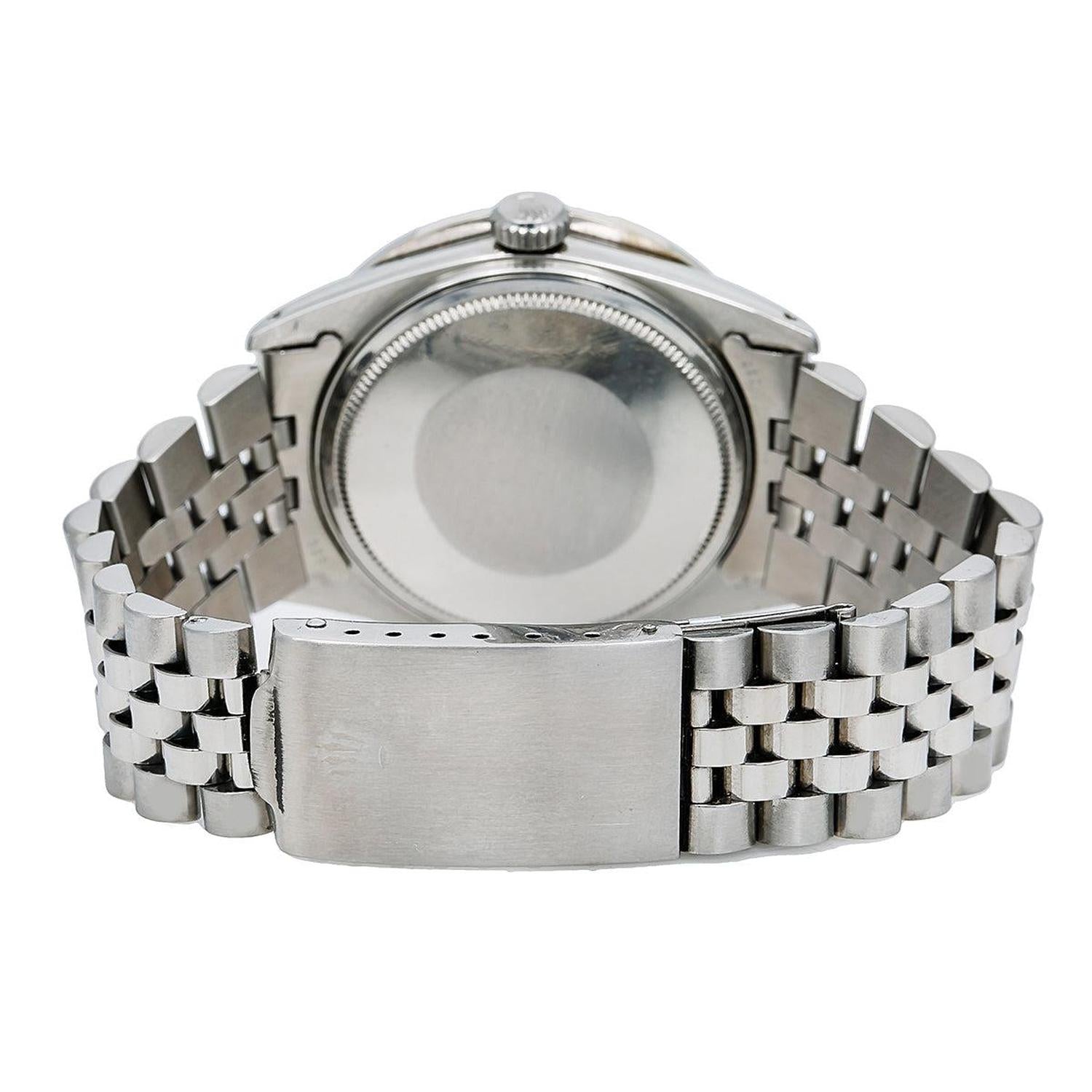 Rolex Datejust 36MM 1601 Slate Gray Diamond Dial Diamond Bezel Stainless Steel Jubilee Bracelet