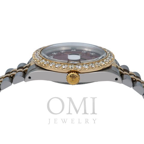 Rolex Datejust Diamond Watch, 36mm, Red Diamond Dial With 2.25 CT Diamonds