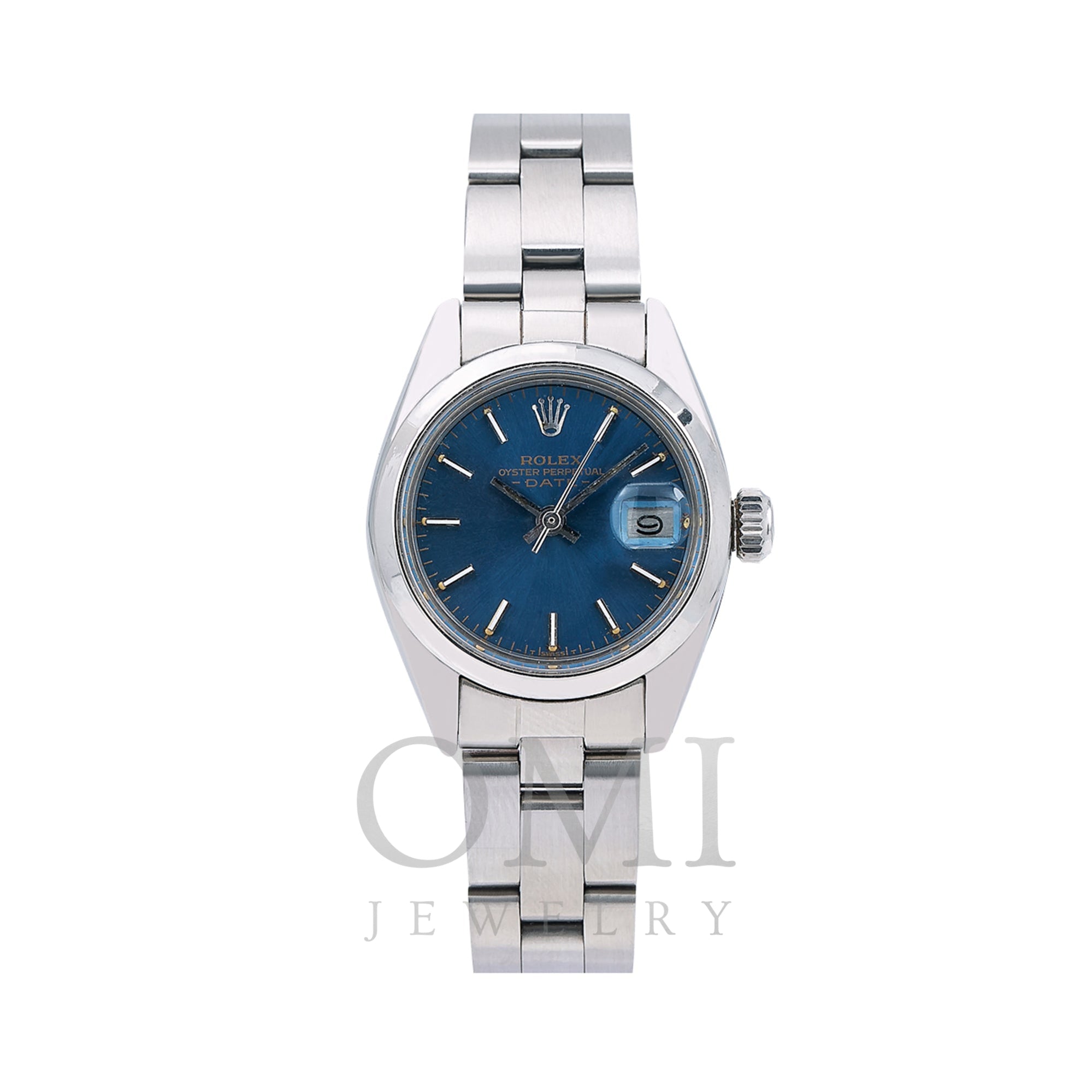 Rolex Oyster Perpetual 6916 26MM Blue With Stainless Steel O - OMI Jewelry