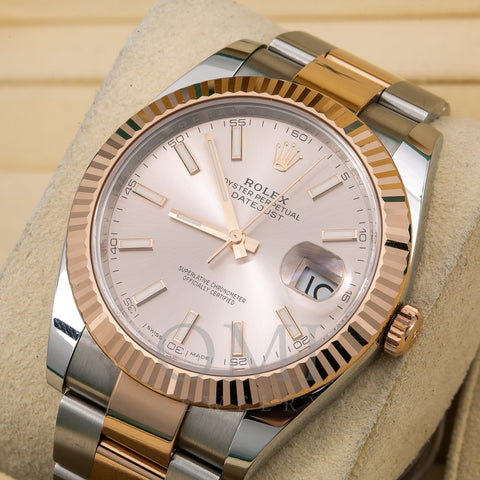 Rolex Datejust 41 126331 41MM Pink Dial With Two Tone Oyster Bracelet