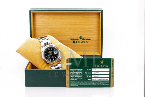 Rolex Datejust 116200 36MM Black Dial With Stainless Steel Oyster Bracelet