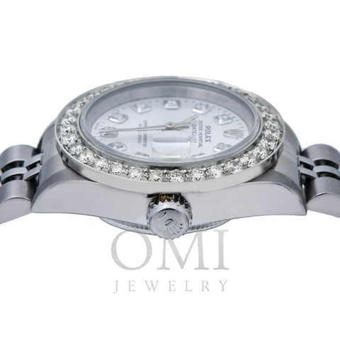 Rolex Lady-Datejust 69174 26MM Silver Diamond Dial With 0.90 CT Diamonds