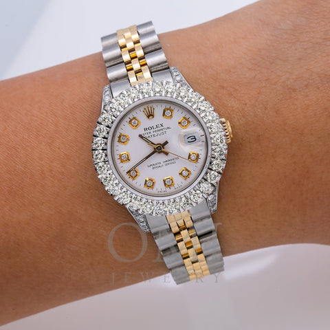 Rolex Lady-Datejust 6917 26MM White Diamond Dial With 1.80 CT Diamonds