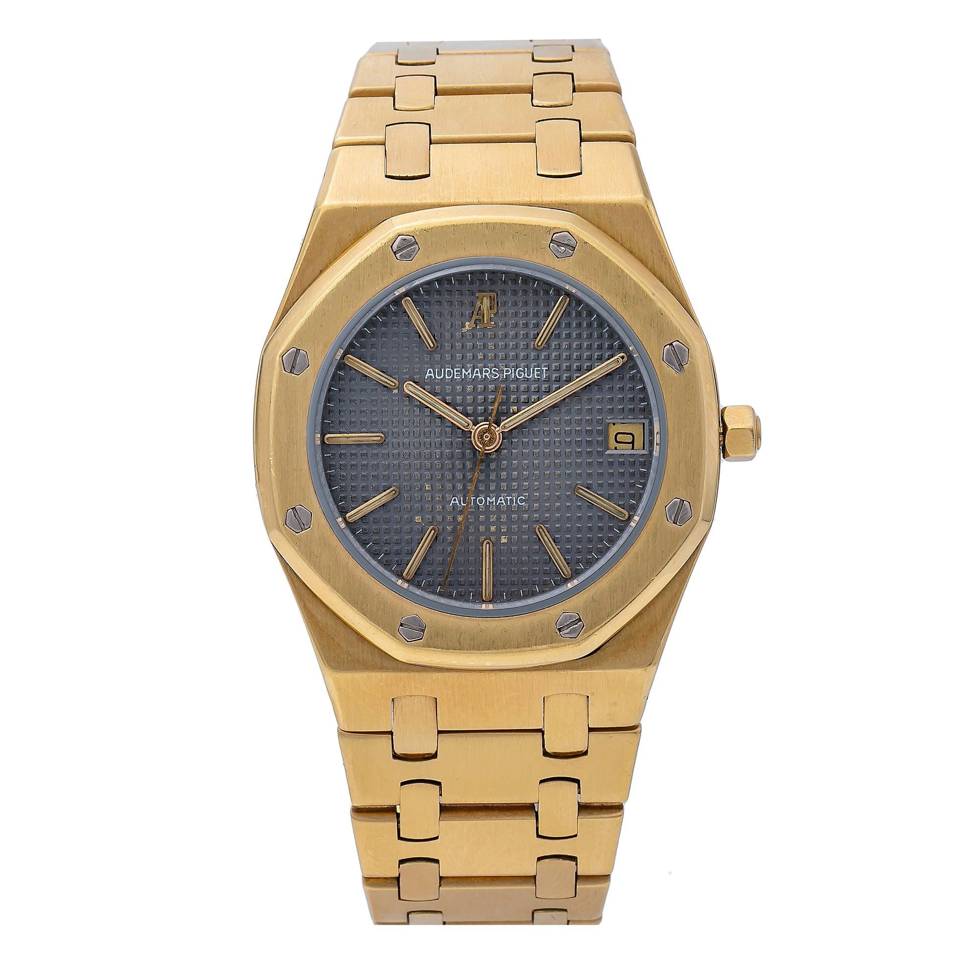 Audemars Piguet Royal Oak 33MM 67600BA Gray Dial Yellow Gold Bezel 18K Yellow Gold Bracelet