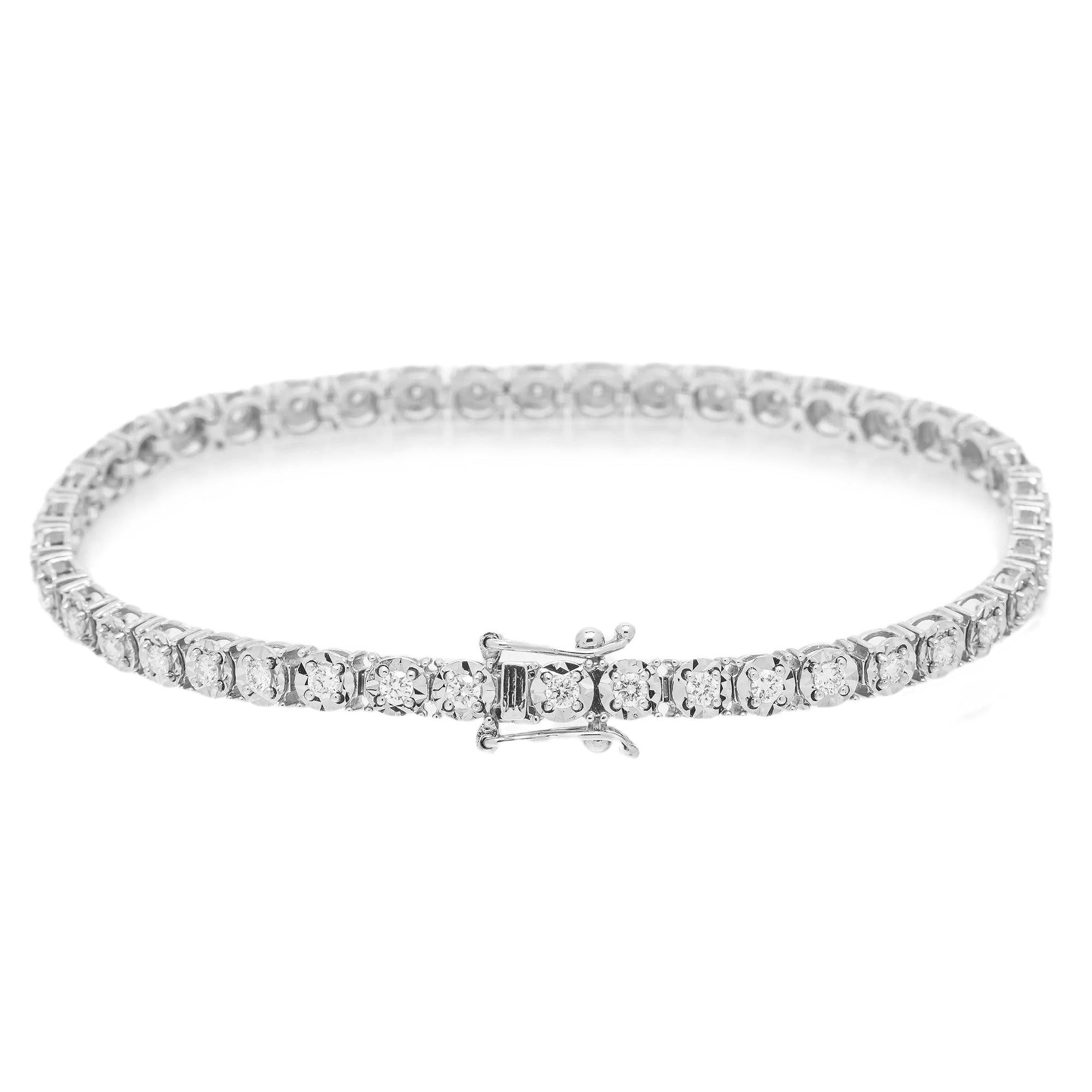 14K GOLD TENNIS BRACELET 1.68 CT DIAMONDS
