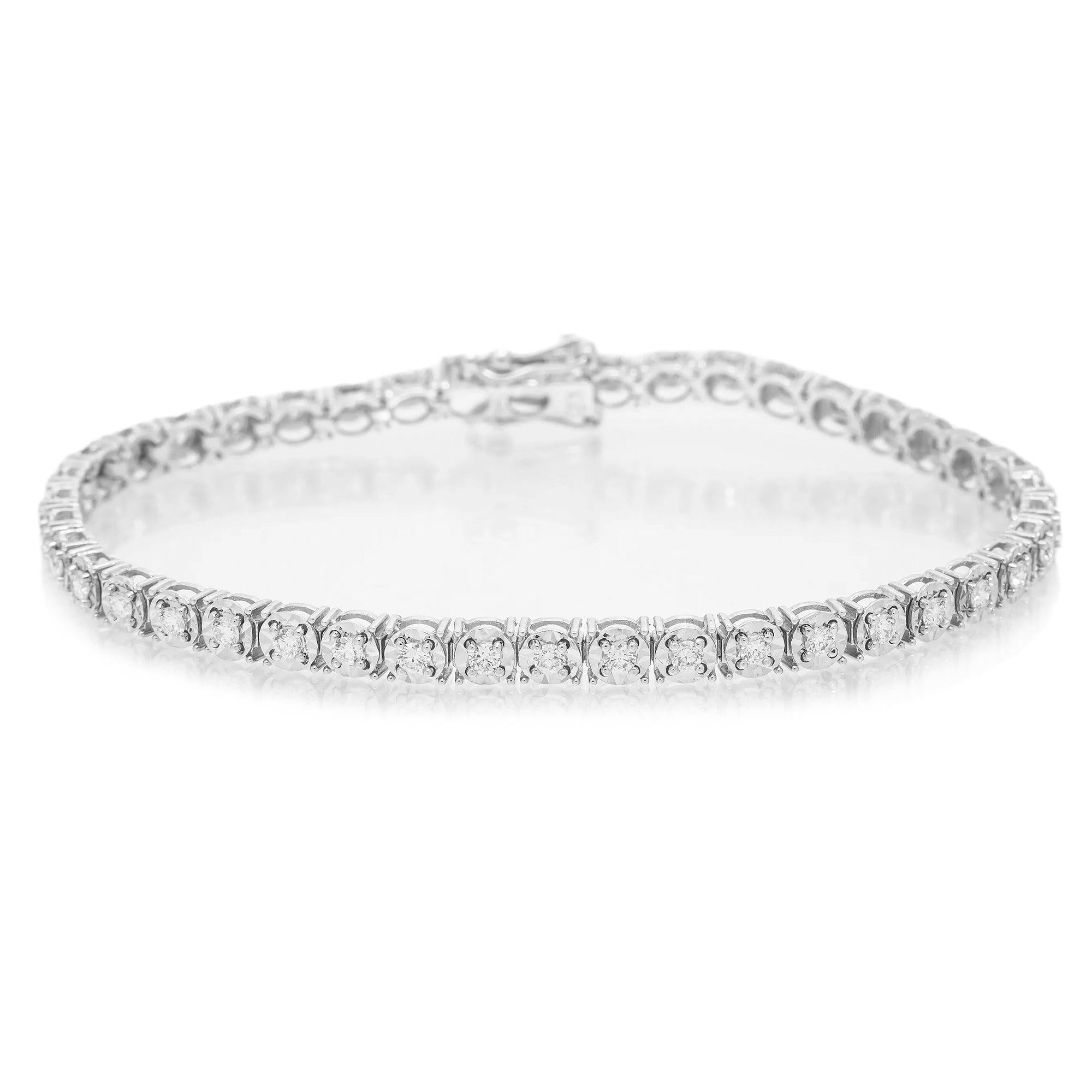 14K GOLD TENNIS BRACELET 1.68 CT DIAMONDS