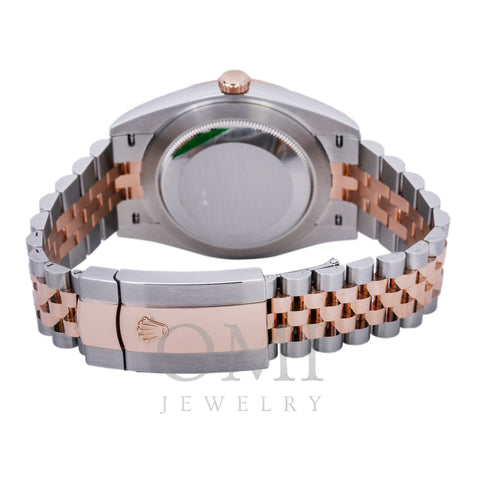 Rolex Datejust Diamond Watch, 126301 41mm, Brown Custom Diamond Dial With Two Tone Jubilee Bracelet