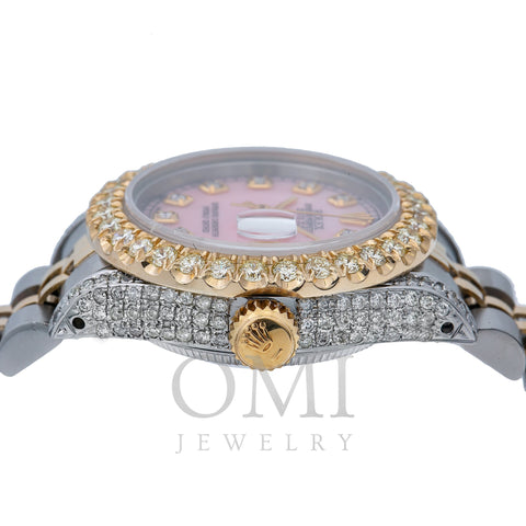 Rolex Lady-Datejust 69173 26MM Pink Diamond Dial With 2.75 CT Diamonds