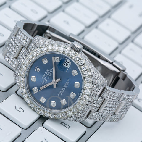 Rolex Lady-Datejust 178240 31MM Blue Diamond Dial With 10.25 CT Diamonds