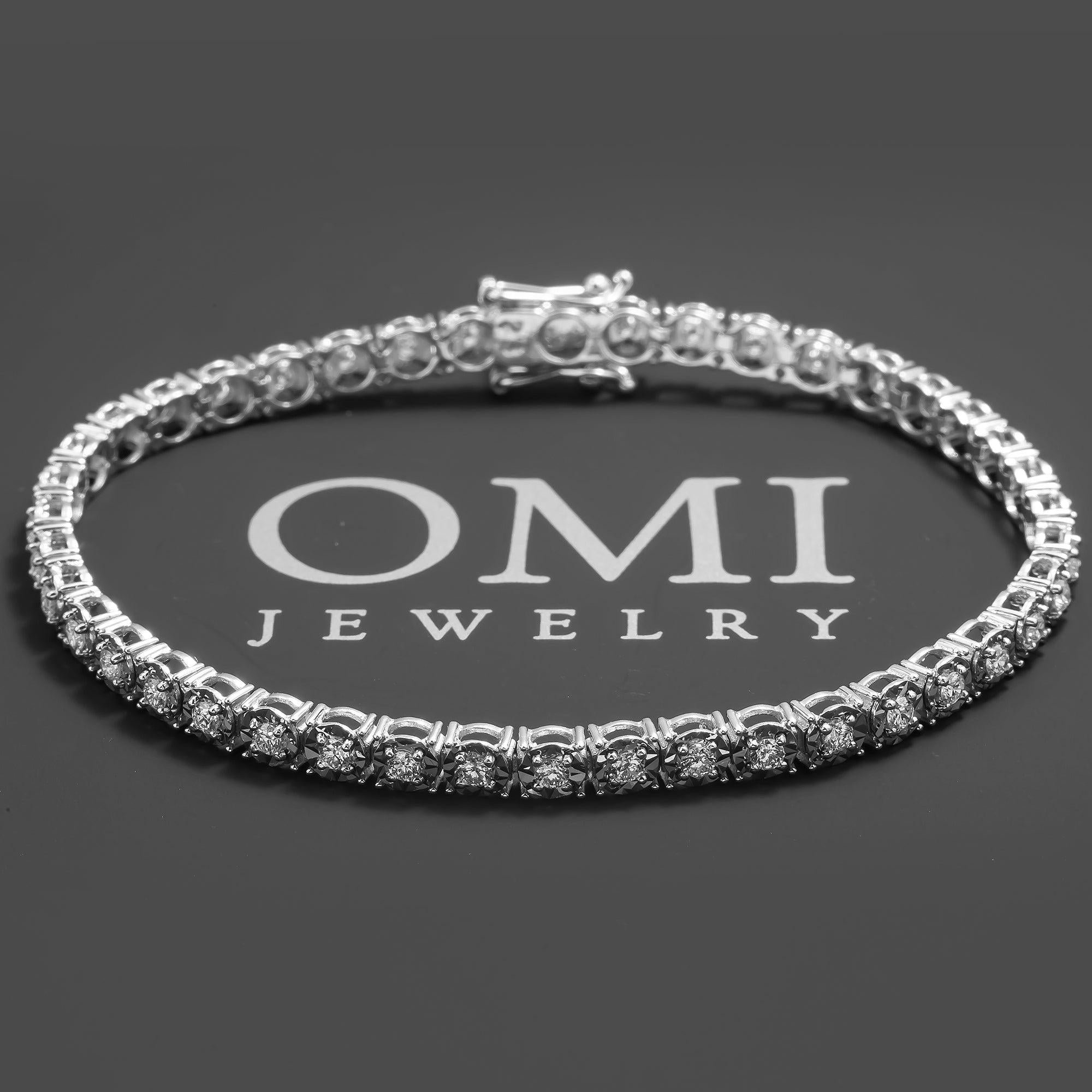 14K GOLD TENNIS BRACELET 1.68 CT DIAMONDS