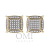 10K Yellow Gold Unisex Earrings with 0.61 CT Diamond