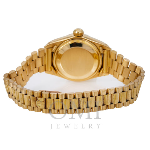 Rolex Lady-Datejust 6917 26MM Champagne Dial With Yellow Gold President Bracelet