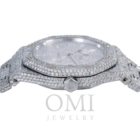 Audemars Piguet Royal Oak Selfwinding 15400ST 41MM Silver  Diamond Dial With 25.25 CT Diamonds