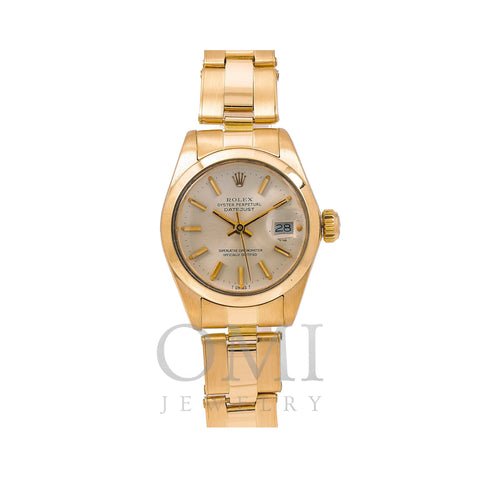 Rolex Lady-Datejust 6917 26MM Champagne Dial With Yellow Oyster Gold Bracelet