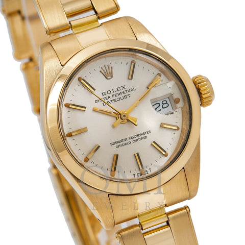 Rolex Lady-Datejust 6917 26MM Champagne Dial With Yellow Oyster Gold Bracelet