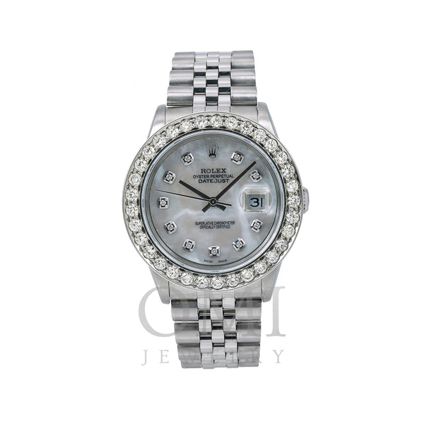 Rolex Datejust 16014 36mm Silver MOP Dial With Stainless Steel Jubilee Bracelet