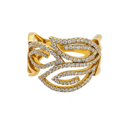 18K GOLD ROUND DIAMOND RING 0.73 CT