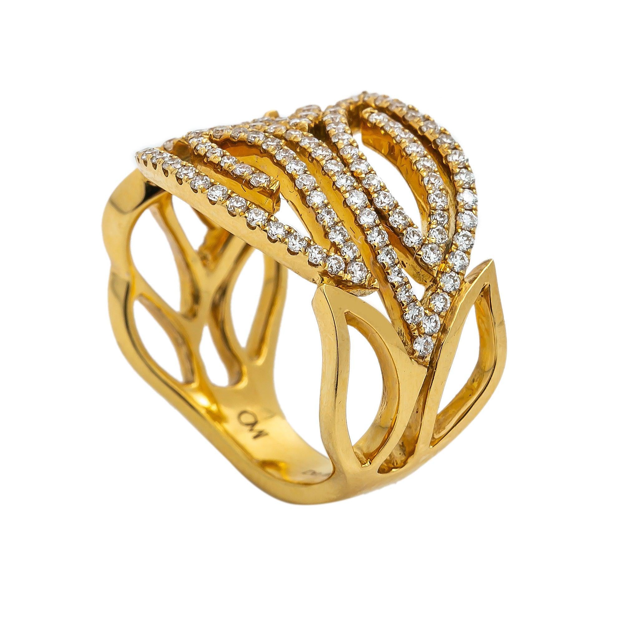 18K GOLD RING WITH 0.73 CT DIAMONDS