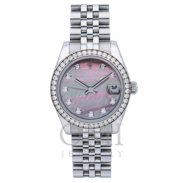 Rolex Lady-Datejust 178384 31MM Brown Diamond Dial With Stainless Steel Jubilee Bracelet